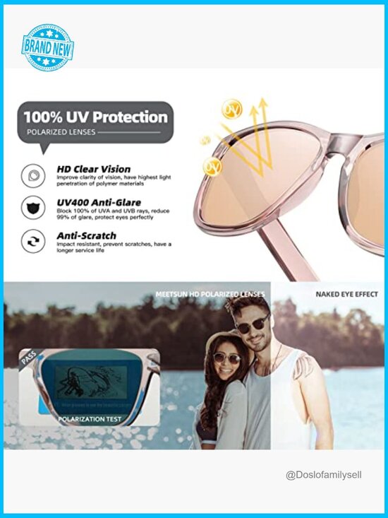 Polarized Square Sunglasses Classic Retro Trendy Unisex Casual UV400 Protection main image 4